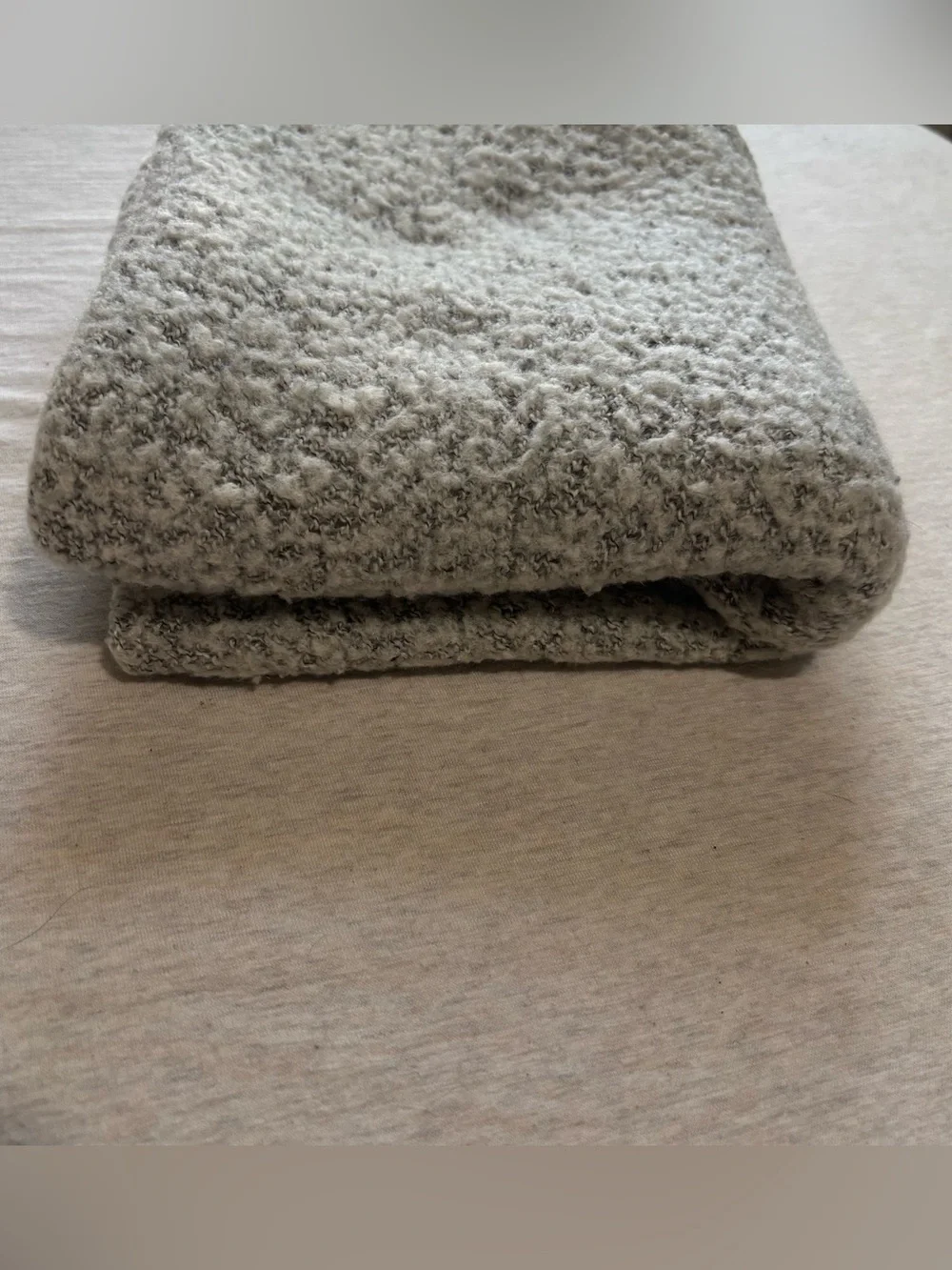 Altar’d State Gray Marled Bouclé Knit Scarf 36” Cozy Soft Textured Wrap